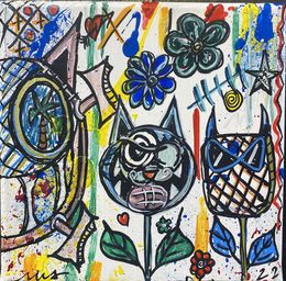 Peinture, Vive les fleurs et cool VII, Seb Paul Michel