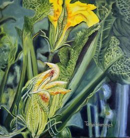 Gemälde, The Feeding Flower. Series: The Non-Silent Plants, Tetiana Adamovich