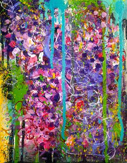 Painting, Urban Mauve Flowers, Priscilla Vettese