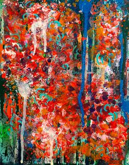 Painting, Urban Hot Flowers, Priscilla Vettese