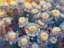 Painting, White peonies, Evgeny Chernyakovsky