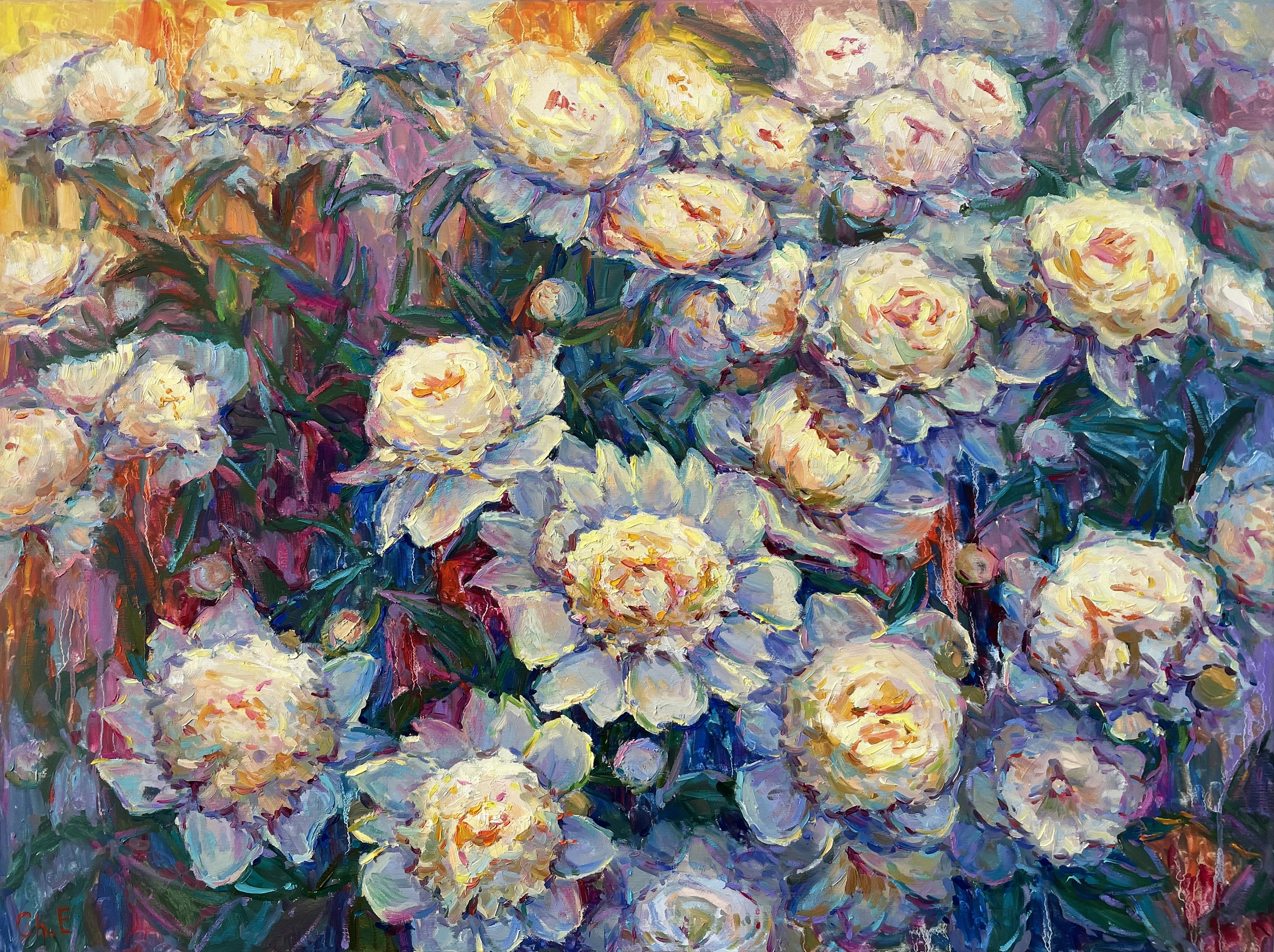 Evgeny Chernyakovsky, White peonies Evgeny Chernyakovsky, White peonies