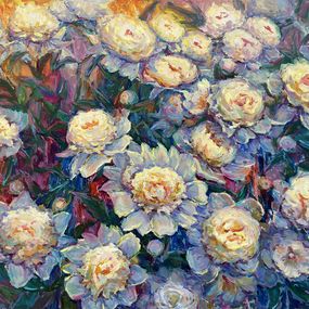 Painting, White peonies, Evgeny Chernyakovsky