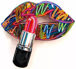 Sculpture, Lipstick Wallsculpture, David Gerstein