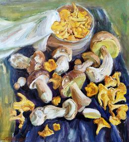 Pittura, Yellow with White Mushrooms, Pavlenko Leonid