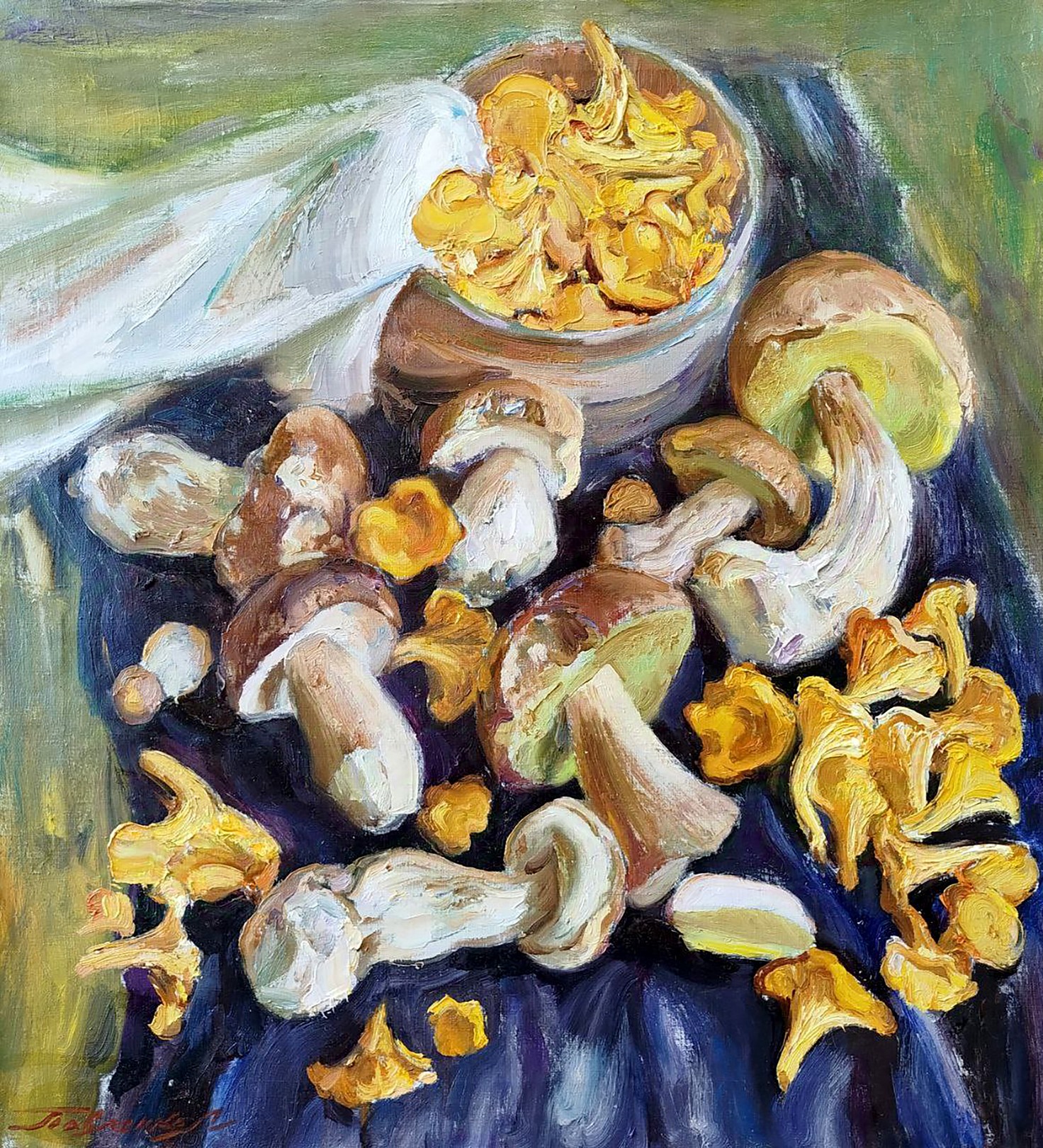 Pavlenko Leonid, Yellow with White Mushrooms Pavlenko Leonid, Yellow with White Mushrooms