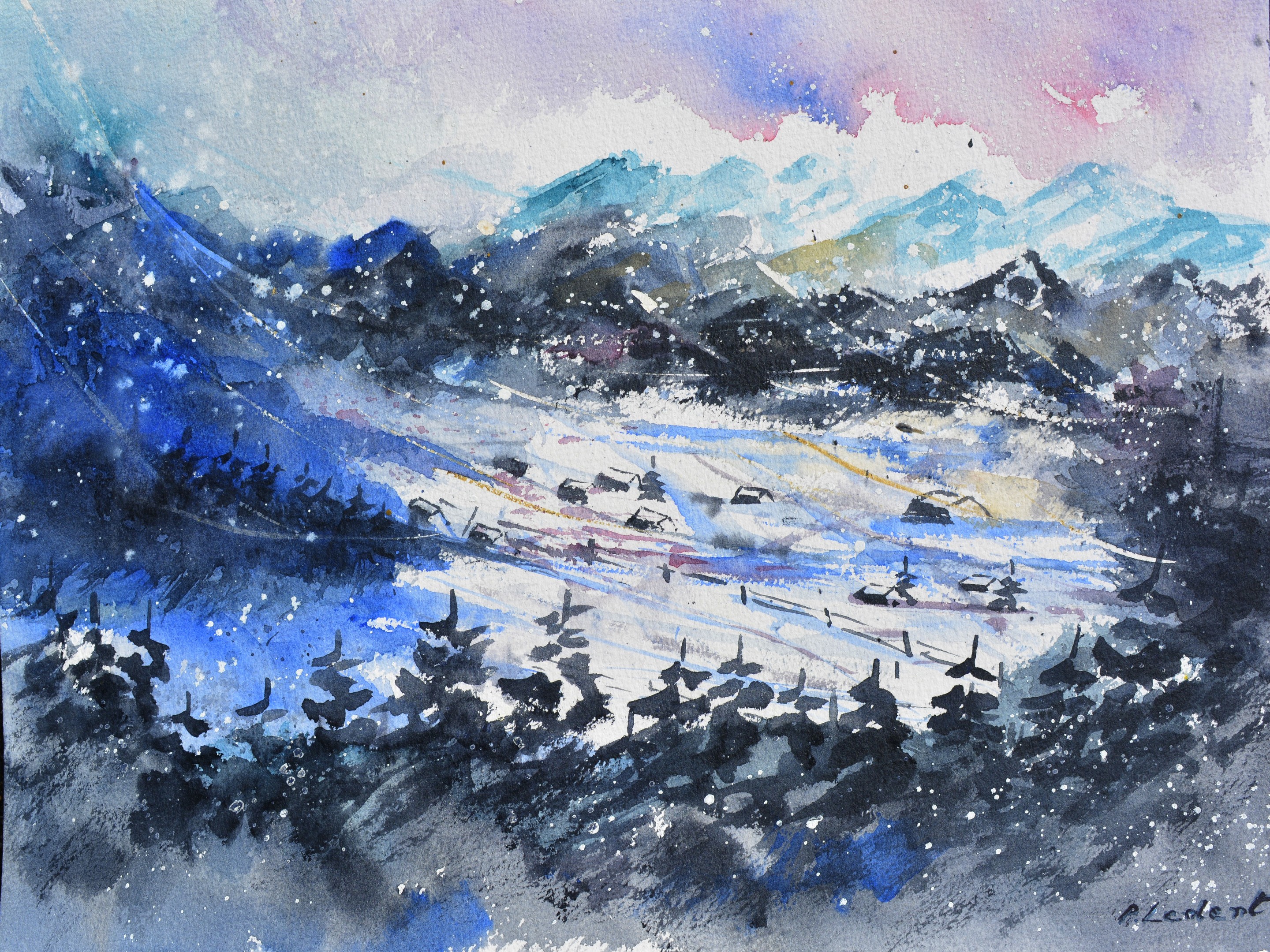 Pol Ledent, A tiny village in the mountains Pol Ledent, A tiny village in the mountains