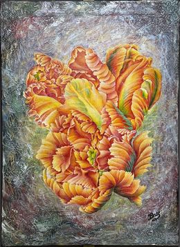 Painting, Tulipanes de loro, Evgeniya Brits