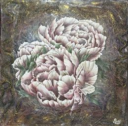 Painting, Peonias roja, Evgeniya Brits