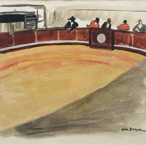 Gemälde, Plaza de toros, Yves Brayer