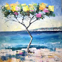 Painting, Mediterranean landscape expressionist abstract # 01, Patrick Cornée