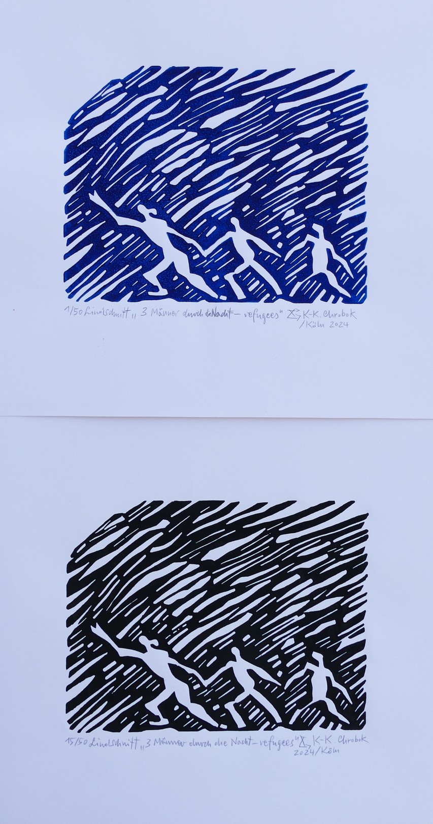 Karl-Karol Chrobok, 3 men through the night - refugees Karl-Karol Chrobok, 3 men through the night - refugees