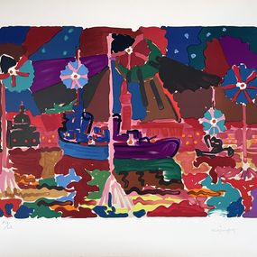Print, Bassin de Saint Marc, la nuit, Charles Lapicque