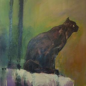 Painting, Le chat'sseur, Patricia Ritschard