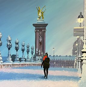 Peinture, Une écharpe rouge, Eric Turlot