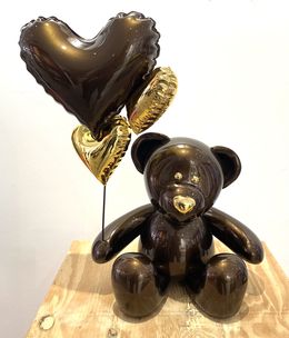 Sculpture, Teddy Love marron chrome or, Nicolas Krauss