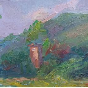 Gemälde, Paisaje en verdes, Sola Puig