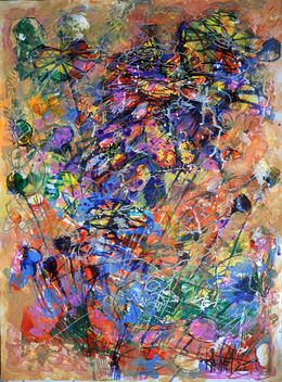 Painting, Fantasy with Flowers 7, Rakhmet Redzhepov (Ramzi)