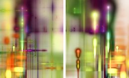 Painting, Khloris 007 and Khloris 003 Diptych. Abstract Painting. From The Series Khloris, Francisco Larios