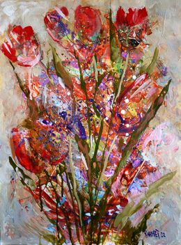 Painting, Fantasy with Flowers 9, Rakhmet Redzhepov (Ramzi)