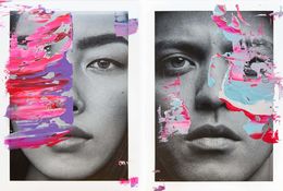 Photographie, Weifang Sun and Kaaling, Bruno Mars, Portraits Intervened by the artists., Hunter & Gatti