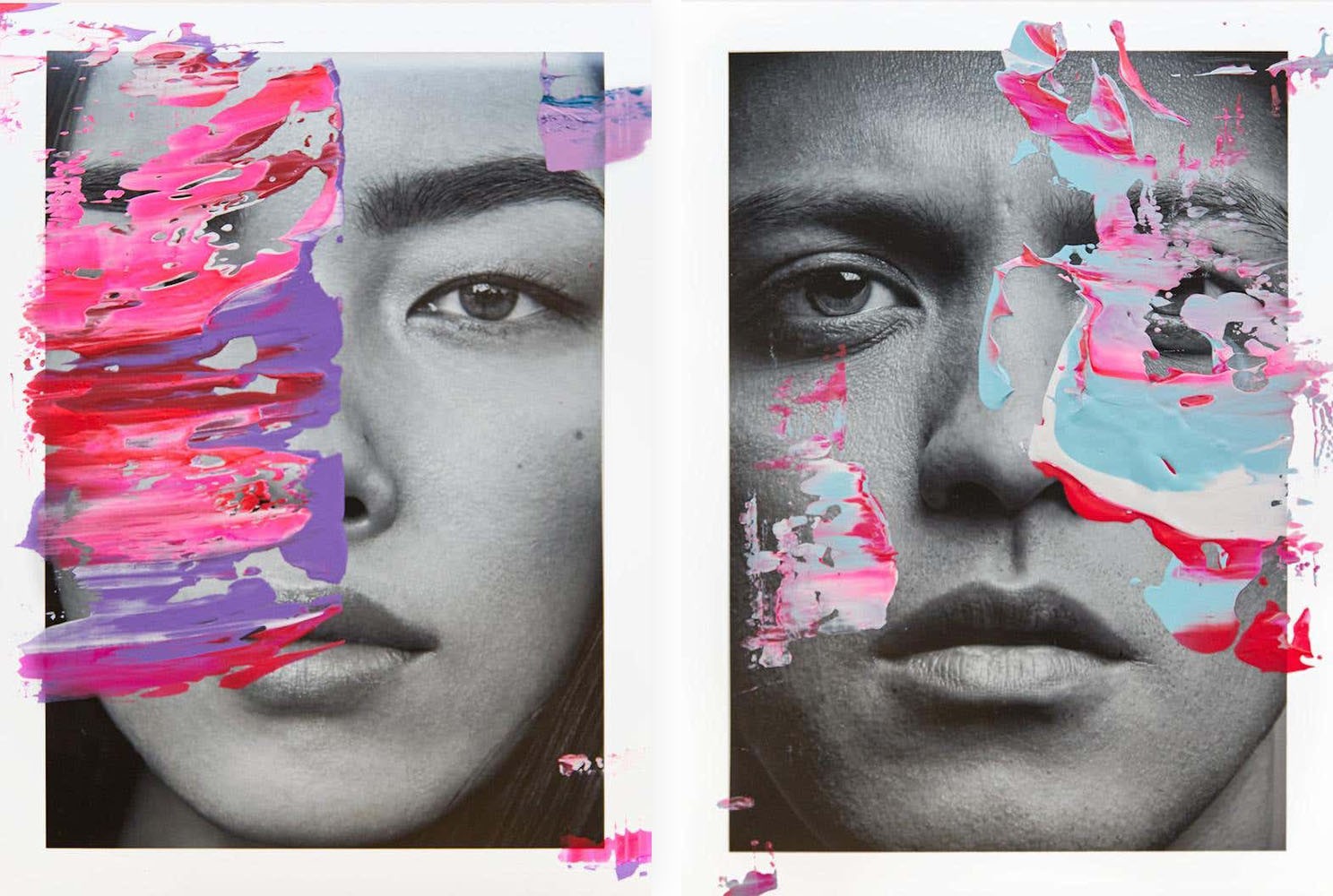 Hunter & Gatti, Weifang Sun and Kaaling, Bruno Mars, Portraits Intervened by the artists. Hunter & Gatti, Weifang Sun and Kaaling, Bruno Mars, Portraits Intervened by the artists.