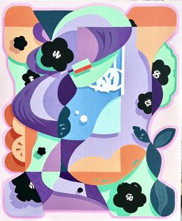 Peinture, Profil orange et violet, Kesko