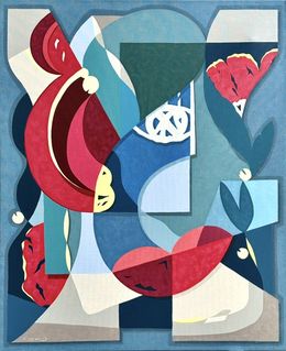 Peinture, Profil en rouge et bleu, Kesko