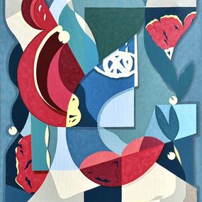 Peinture, Profil en rouge et bleu, Kesko