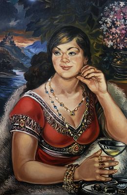 Painting, Portrait of a woman, Alexander Litvinov