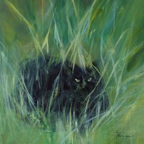 Painting, Le chat'fouin, Patricia Ritschard