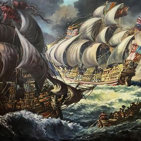 Gemälde, 17th century ships, Alexander Litvinov