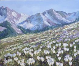 Peinture, Crocuses are Blooming, Anna Reznikova