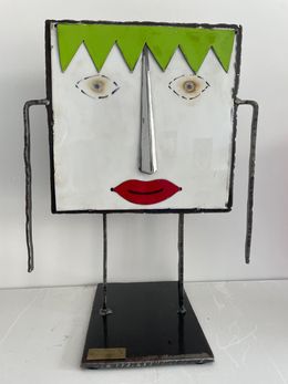 Sculpture, Tête au carré, Gil.S
