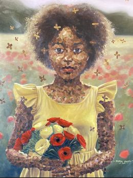 Painting, Blossom within, Temitope Ojumoro