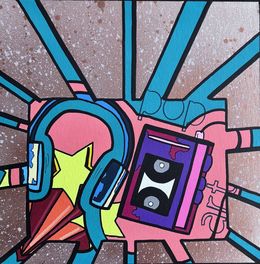 Gemälde, Vintage Walkman, Sebastien Beaulieu
