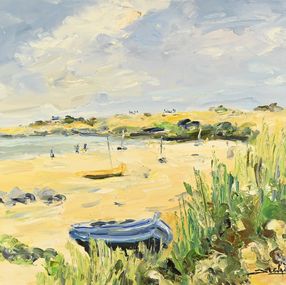 Peinture, Grève à Goulven, Jean Levasseur