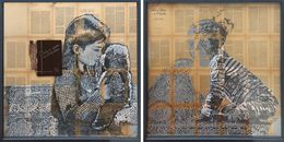 Painting, Aprender a caminar y salir del pozo gravitacional, Diptych, Ivan Castiblanco