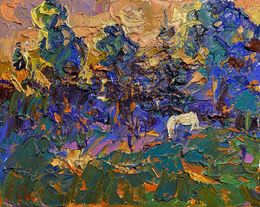 Painting, Warm Evening in the Forest, Ivanyuk Oleksiy