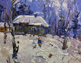 Painting, After the Winter Snowstorm, Ivanyuk Oleksiy