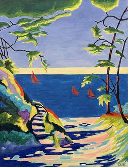 Painting, Regates, Odile Pinto-Corbin