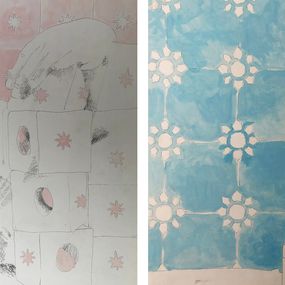 Peinture, Posdata Admiración and Apreciación, Diptych. From the Posdata series, Ivan Castiblanco