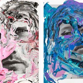 Photographie, Skarsgård and Paris, Portraits Intervened by the artists., Hunter & Gatti