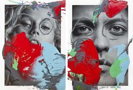 Fotografía, Muse and Bruno Mars, Portraits Intervened by the artists., Hunter & Gatti