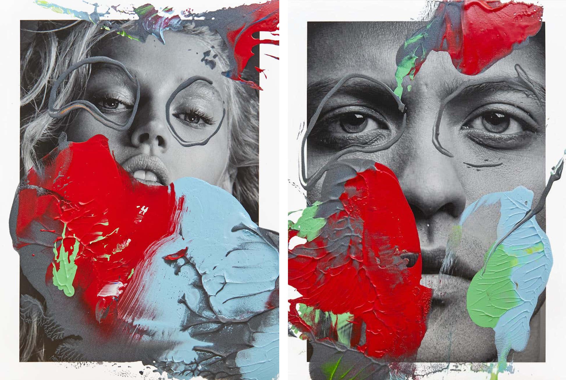 Hunter & Gatti, Muse and Bruno Mars, Portraits Intervened by the artists. Hunter & Gatti, Muse and Bruno Mars, Portraits Intervened by the artists.