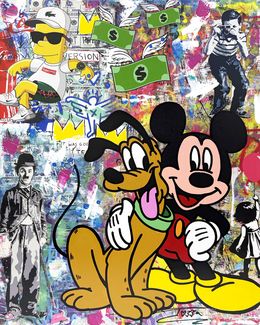 Painting, Pink Balloon (Mickey Mouse), Jozza