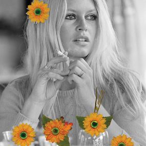 Peinture, Floral Goddess- Brigitte Bardot, Bernie Taupin