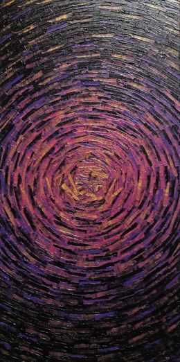 Painting, Éclat fragmenté or violet, Jonathan Pradillon