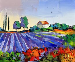 Painting, Au coeur de la Provence, Jean-Pierre Douchez