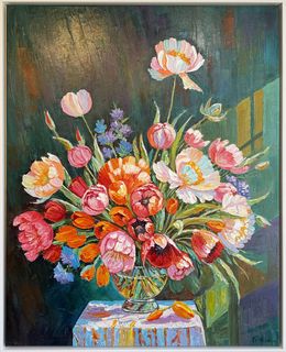 Painting, She was a wildflower in love with moon, Katharina Husslein